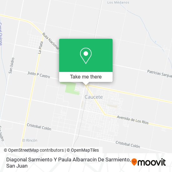 Diagonal Sarmiento Y Paula Albarracín De Sarmiento map