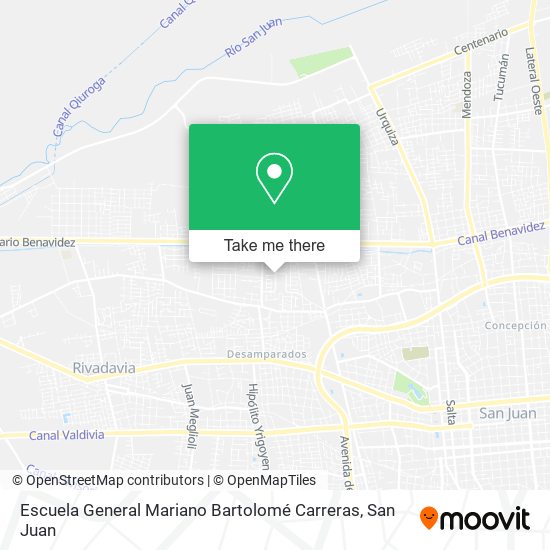 Mapa de Escuela General Mariano Bartolomé Carreras