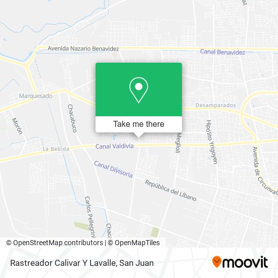 Mapa de Rastreador Calivar Y Lavalle