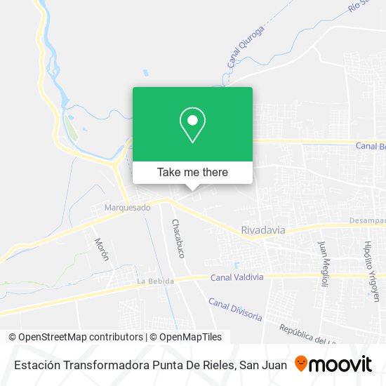 Mapa de Estación Transformadora Punta De Rieles