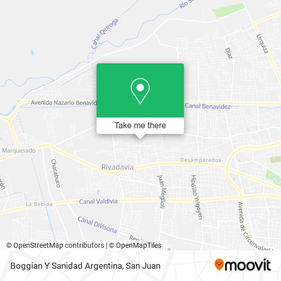 Boggian Y Sanidad Argentina map