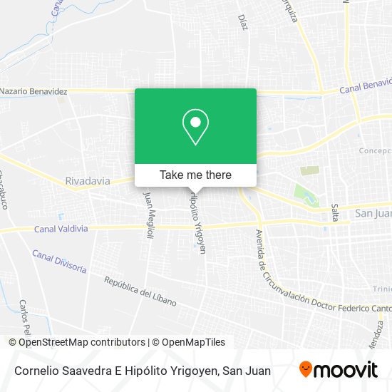 Mapa de Cornelio Saavedra E Hipólito Yrigoyen