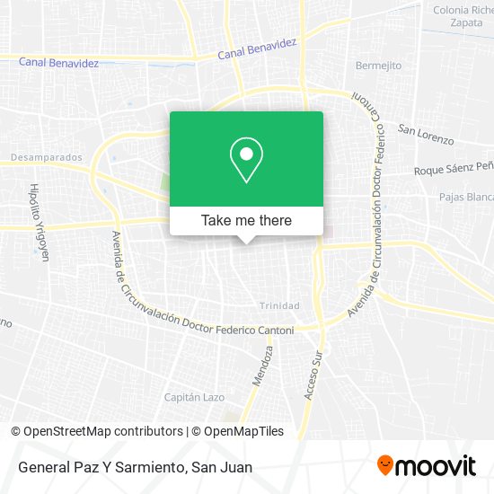 Mapa de General Paz Y Sarmiento