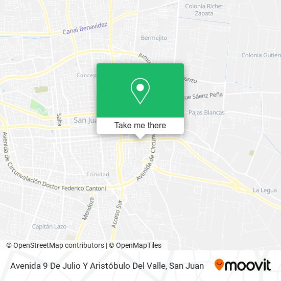 Mapa de Avenida 9 De Julio Y Aristóbulo Del Valle