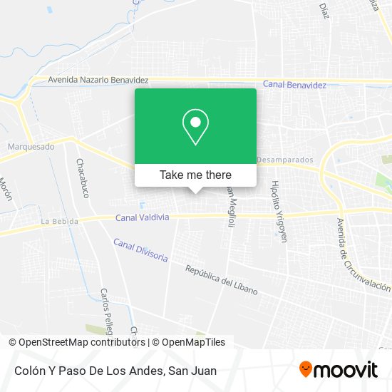 Colón Y Paso De Los Andes map