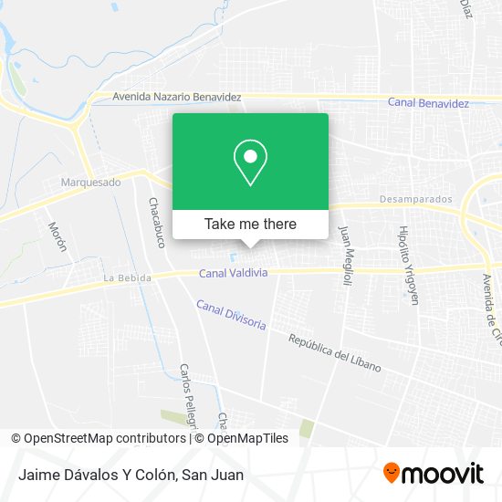 Jaime Dávalos Y Colón map