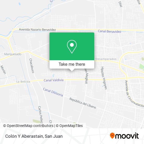 Colón Y Aberastain map