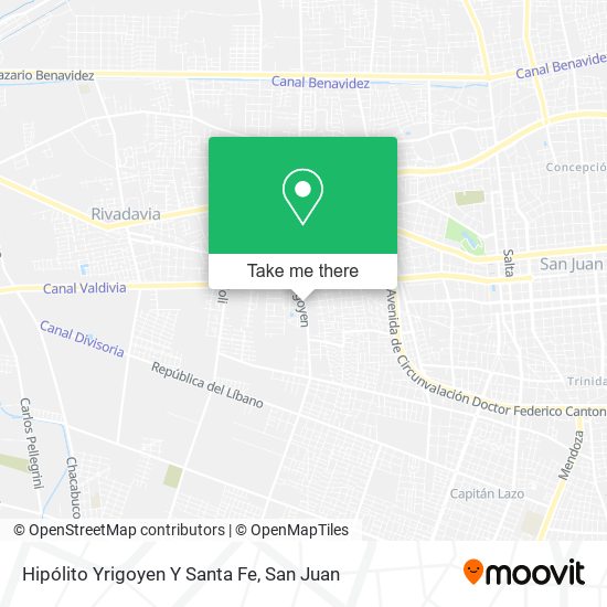 Hipólito Yrigoyen Y Santa Fe map