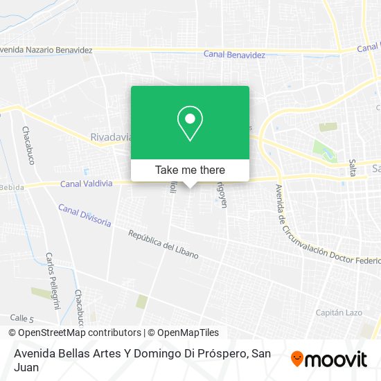 Avenida Bellas Artes Y Domingo Di Próspero map