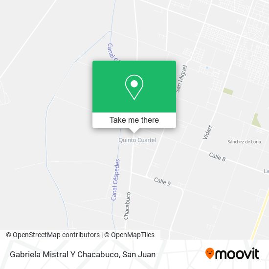 Gabriela Mistral Y Chacabuco map