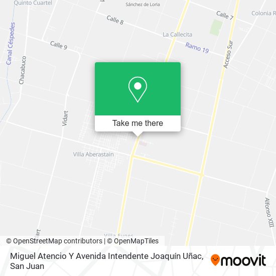 Miguel Atencio Y Avenida Intendente Joaquín Uñac map