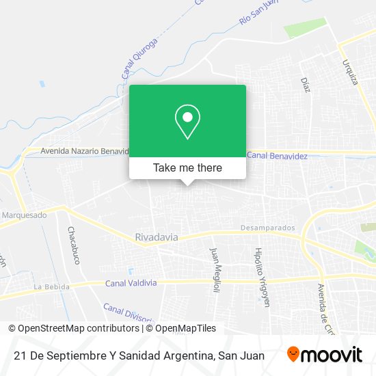 21 De Septiembre Y Sanidad Argentina map