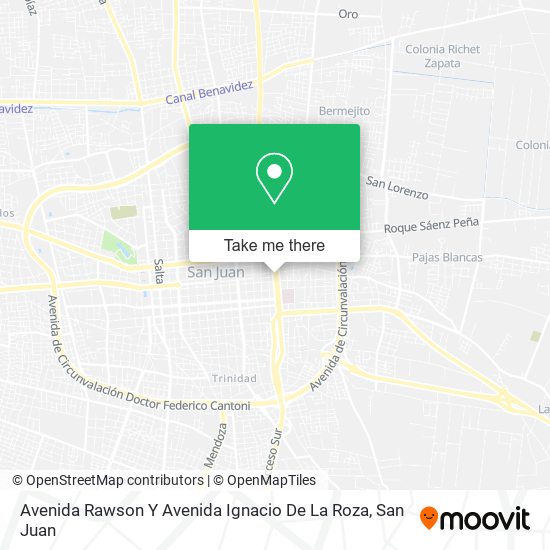 Avenida Rawson Y Avenida Ignacio De La Roza map