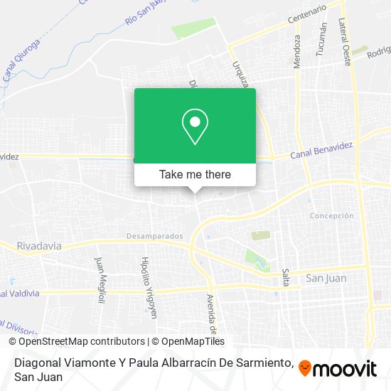 Mapa de Diagonal Viamonte Y Paula Albarracín De Sarmiento