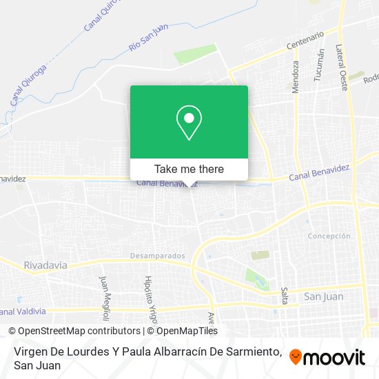 Mapa de Virgen De Lourdes Y Paula Albarracín De Sarmiento