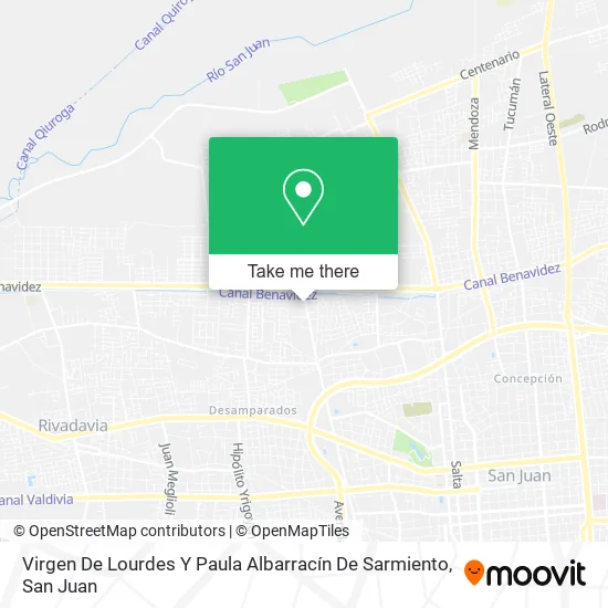 Virgen De Lourdes Y Paula Albarracín De Sarmiento map