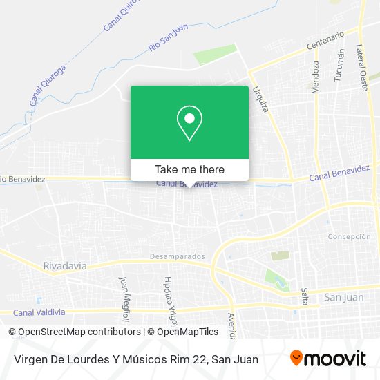 Mapa de Virgen De Lourdes Y Músicos Rim 22