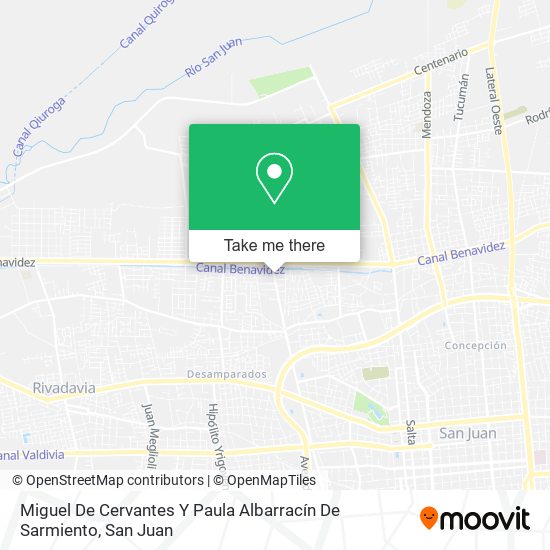 Miguel De Cervantes Y Paula Albarracín De Sarmiento map