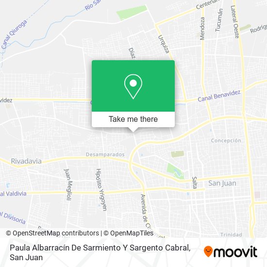 Paula Albarracín De Sarmiento Y Sargento Cabral map