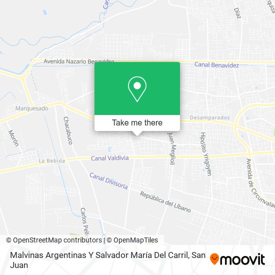 Malvinas Argentinas Y Salvador María Del Carril map