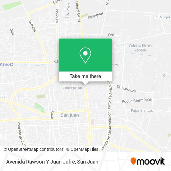 Mapa de Avenida Rawson Y Juan Jufré
