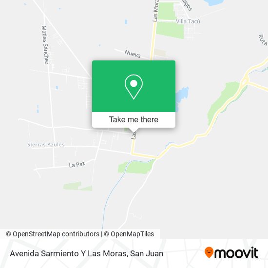 Avenida Sarmiento Y Las Moras map