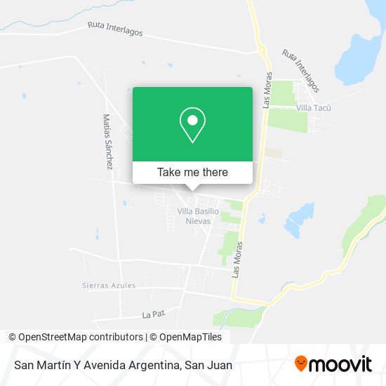 Mapa de San Martín Y Avenida Argentina
