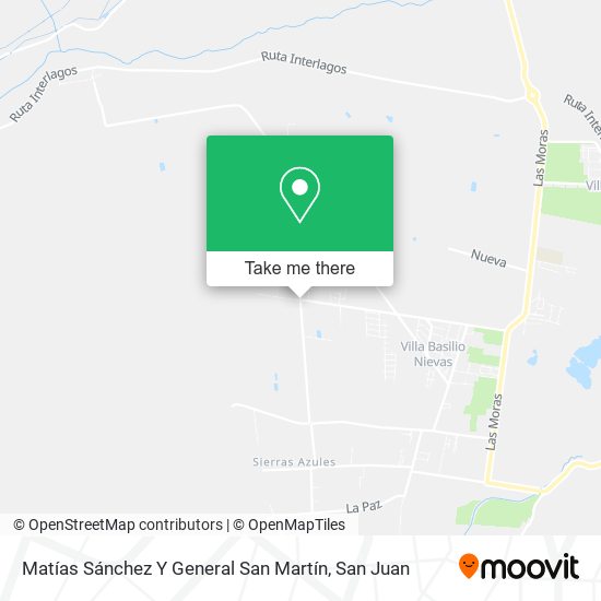 Mapa de Matías Sánchez Y General San Martín