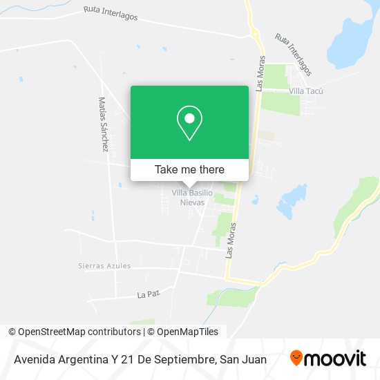 Avenida Argentina Y 21 De Septiembre map