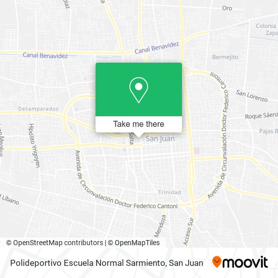 Polideportivo Escuela Normal Sarmiento map
