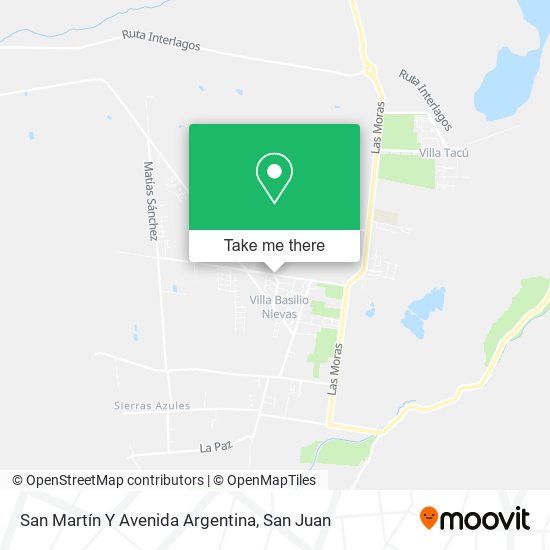 San Martín Y Avenida Argentina map