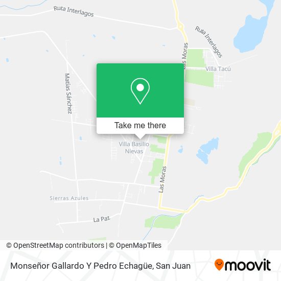 Monseñor Gallardo Y Pedro Echagüe map