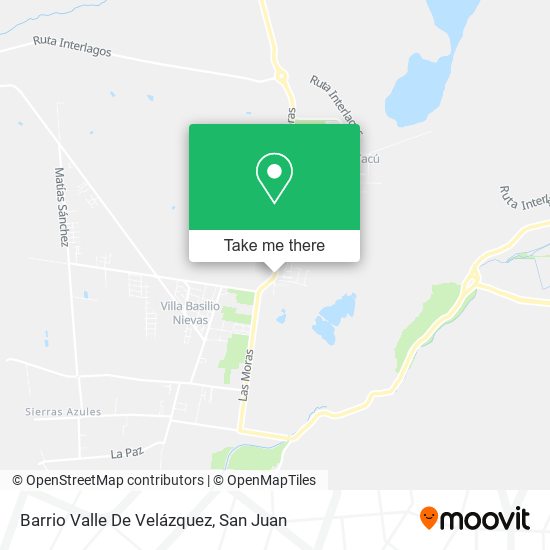 Mapa de Barrio Valle De Velázquez