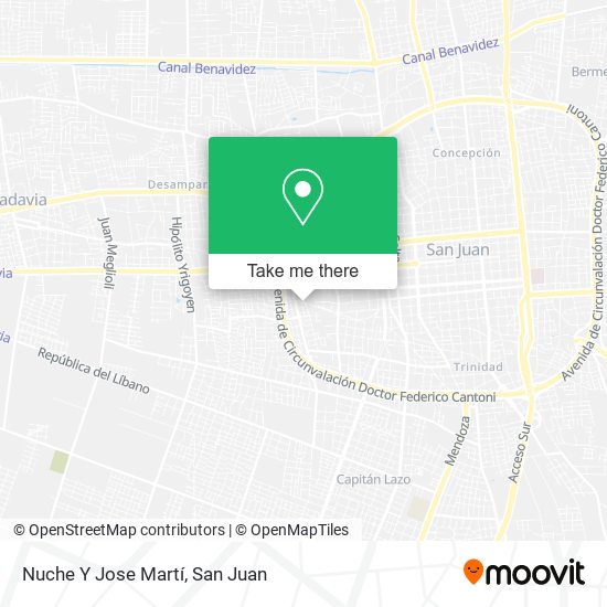 Nuche Y Jose Martí map