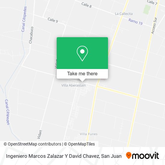 Ingeniero Marcos Zalazar Y David Chavez map