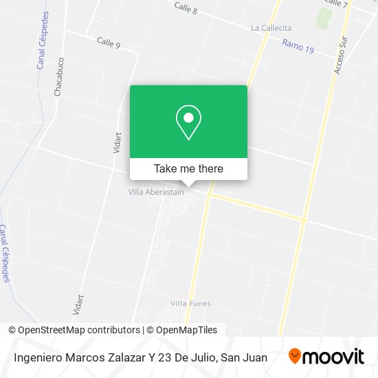 Ingeniero Marcos Zalazar Y 23 De Julio map