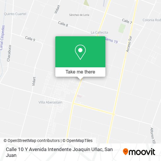 Calle 10 Y Avenida Intendente Joaquín Uñac map