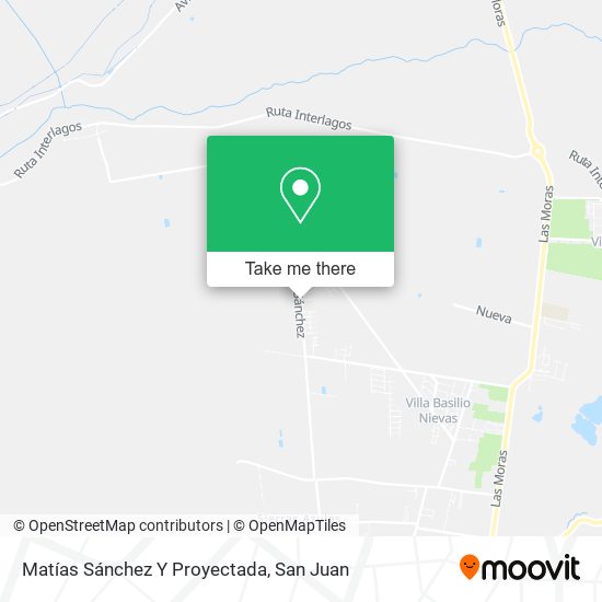 Matías Sánchez Y Proyectada map