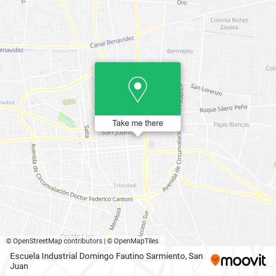 Mapa de Escuela Industrial Domingo Fautino Sarmiento