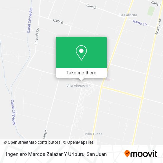 Mapa de Ingeniero Marcos Zalazar Y Uriburu