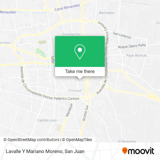 Lavalle Y Mariano Moreno map