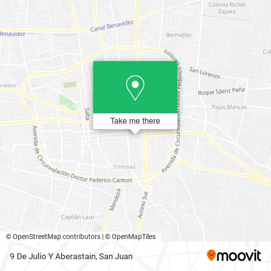 9 De Julio Y Aberastain map
