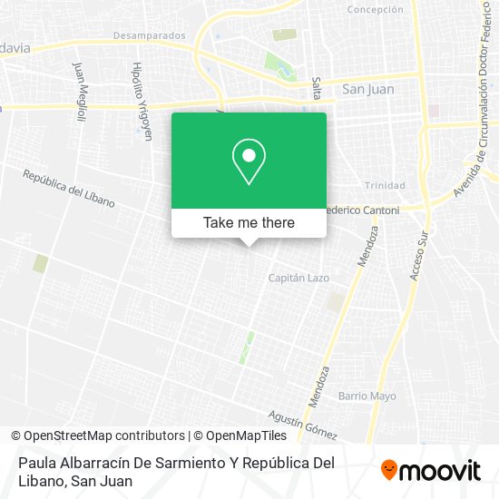 Paula Albarracín De Sarmiento Y República Del Libano map