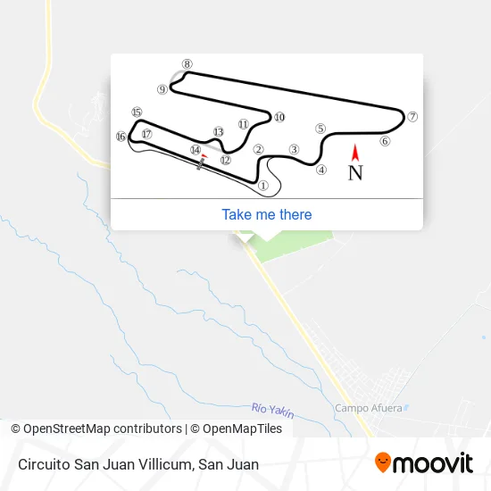 Mapa de Circuito San Juan Villicum