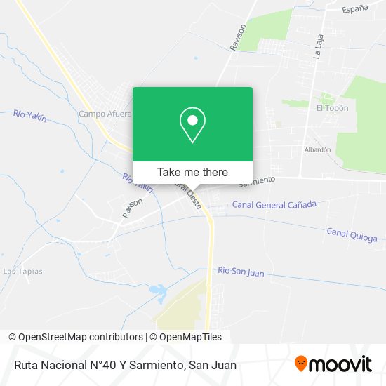 Ruta Nacional N°40 Y Sarmiento map