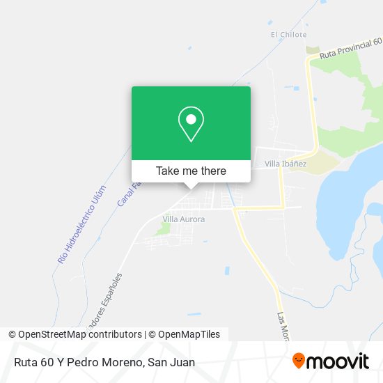 Mapa de Ruta 60 Y Pedro Moreno