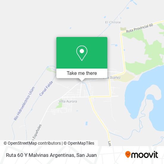 Ruta 60 Y Malvinas Argentinas map