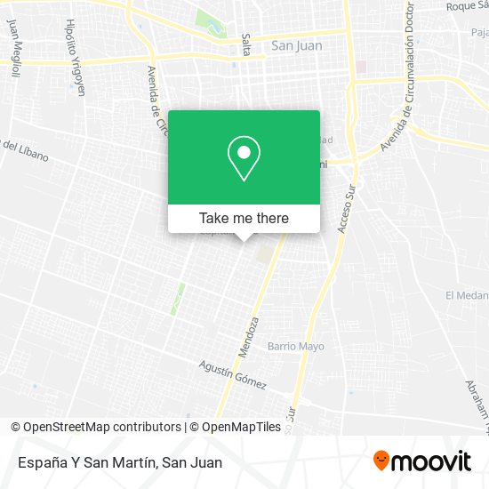 España Y San Martín map