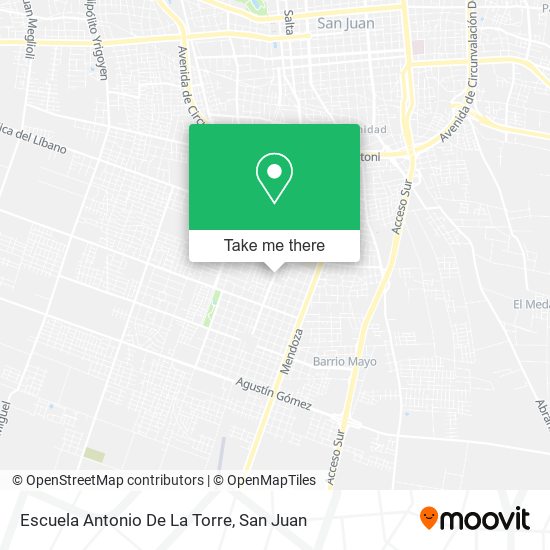 Mapa de Escuela Antonio De La Torre