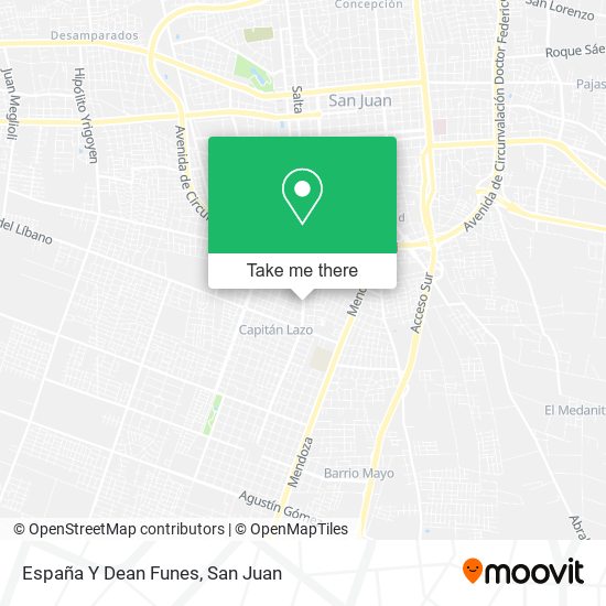 España Y Dean Funes map